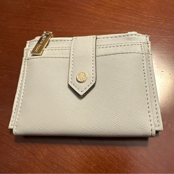 Anne Klein Accessories - Anne Klein Gray Wallet with Gold Accents